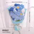 Handcrafted crochet flower bouquet artificial rose knit gift for Mother's Day festival - MXB41