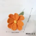 Handmade crochet orange flower finished product artificial flower bouquet for home desktop gift - Cosmos Orange