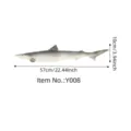PU simulation shark marine animal model toy, realistic design, 57cm length, perfect decor. - Y008