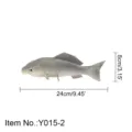 PU simulated fish model toy, grey realistic sea animal figure for home decor and display. - Y015-2