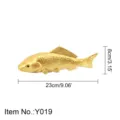 Golden PU simulation fish model toy, 23x8cm realistic marine animal ornament for display. - Y019