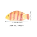 PU Simulation Fish Toy Faux Animal Model Yellow Striped Perch Cute Decorative Figurine 11.5cm - Y020-6
