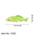 Green PU simulation fish model toy, realistic marine animal desktop ornament, 23cm length. - Y025
