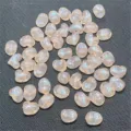 Cuentas sueltas de corazón asimétrico iridiscente acrílico para joyería artesanal de bricolaje. - 850 piezas/paquete / Naranja