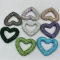 Amuletos de corazón de diamantes de imitación de cristal para cadenas de teléfonos. - Mezcla Aleatoria