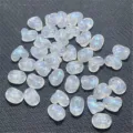 Cuentas de corazón de sirena de acrílico detalle, perfectas para joyería DIY y manualidades. - 850 piezas/paquete / Ilusión Blanca