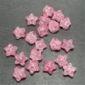 11mm perles etoile acrylique craquele rose pour fabrication bijou diy collier bracelet - Rouge Pastèque Craquelé