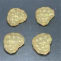 Gold glitter waffle heart beads for DIY jewelry making, phone charms, and keychains crafting. - Orange