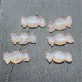 Abalorios en forma de caramelo, efecto perla sirena fabricacion de joyas accesorios. - Naranja