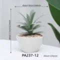 Planta Suculenta Artificial Falsa Verde en Maceta de Cerámica Blanca para Decoración - PA237-12