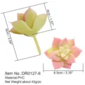 Artificial Succulent Plant Head DIY Potted Accessory PVC Greenery Home Decor 8.5cm - Model No. 37