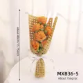 Handmade crochet rose flower bouquet knitted romantic gift home decoration party decor - Orange