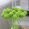 Handcrafted crochet green heart flower bouquet wool knitted artificial flower home decor - Green (1 Piece)