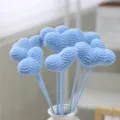 Bouquet de fleurs de cœur bleu au crochet fait main fleur artificielle pour vase déco - Bleu (1 Pièce)