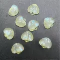 Acrylic mermaid luminous heart loose beads for DIY jewelry making and craft accessories. - 17mm (Approx. 248 Pcs) / Yellow