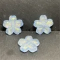Blue translucent cherry blossom beads detail with gold glitter for DIY accessories and crafts. - 22mm/Approx. 210 Pcs / Blue