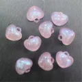 Acrylic mermaid glitter heart charms loose beads for DIY jewelry phone chain accessories - 17mm (Approx. 248 Pcs) / Light Pink