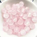 Detalle de cuentas redondas de acrílico rosa mate, ideal para manualidades de joyería de bricolaje. - 8MM / Aprox. 1780 Pcs / Rosa Claro