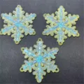 Colgante de copo de nieve luminoso sirena acrílico DIY joyas accesorios de teléfono - Amarillo