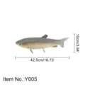 Simulation fish model aquarium decoration gray artificial fish toy 42.5cm pet supplies - Y005