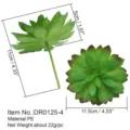 Pianta succulenta finta in plastica PE decorazione testa di fiore verde variante - DR0125-4