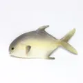 Simulation fish toy model for aquarium decoration, grey and yellow variant, plastic sea animal. - Short Tuna