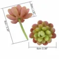 Kunstmatige Vetplant Roze Nep Bloemen voor Interieur Huis Kamer Decoratie 8cm PVC - DR023-1