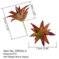 Artificial succulent plant flower head PVC material home decor multi-angle view SKU - Simulated Succulent Flower Head (DR033-2)