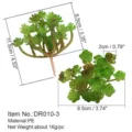 Pianta succulente artificiale testa di fiore verde accessorio decorazione parete fai da te. - DR010-3
