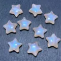 Close-up detail of mermaid acrylic star beads for DIY jewelry making and phone chain design. - 14mm Approx 550 Pcs / Light Orange