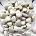 Acrylic faceted heart beads, pearl gloss DIY jewelry making accessories for bracelets, necklaces. - Light Gray