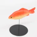 Simulated goldfish model PU aquarium landscaping ornament pet toy photography prop decoration - Orange Red (Y024-1)