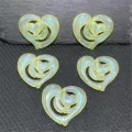 Détail cœur double lumineux effet sirène, perle en résine pour bijou et téléphone. - Jaune