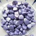 Mermaid macaron iridescent 8mm heart beads DIY jewelry phone chain bag accessories - Light Purple Iridescent