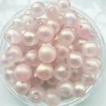 Perles en acrylique gelee macaron iridescentes pour bijoux faits main colliers bracelets - 8mm/Env 1800pcs / Rose Clair AB