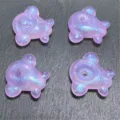 Acrylic airplane charms, iridescent glitter purple DIY beads for phone chains and bag accessories. - 25x28mm / Light Purple