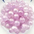 Cuentas sueltas de acrílico iridiscente macaron gelatina vista de detalle para joyería DIY. - 8mm/Aprox 1800pz / Púrpura Claro Irisado