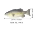 Simulation fish PU model toy, realistic sea fish pet cat toy for fun, 30cm size available. - Y012