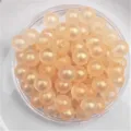 Perles laches gelee macaron acrylique vue detail, parfait pour la creation de bijoux DIY. - 8mm/Env 1800pcs / Jaune Orange Dégradé