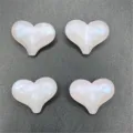 DIY Corazón Perlado Sirena Resina Encantos Lindo Teléfono Estuche Colgante Artesanía 4Pcs - 17*21mm (Aprox. 205 Piezas/Paquete) / Rosa Claro