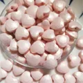 Pink acrylic heart beads faceted mermaid iridescent DIY jewelry necklace bracelet charms - Light Pink