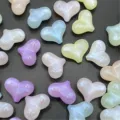 Cuentas de corazón nacaradas pastel accesorios DIY, abalorios brillantes para cadenas de móvil. - 17*21mm (Aprox. 205 Piezas/Paquete) / Multicolor