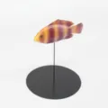 Variante de modelo de pez de simulación, decoración de paisaje de acuario de material PU. - Franja Amarillo Púrpura (Y020-6)