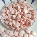 Cuentas de corazón tornasoladas macaron 8mm rosa accesorios de joyería DIY para teléfonos - Rosa Claro AB