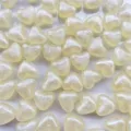 10mm acrylic heart beads iridescent pearl luster DIY jewelry making necklace bracelet crafts - 10mm Chubby Heart Luminous / Approx 1170 Pcs / Yellow / Luminous