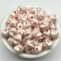 Cuentas de estrella ABS de color rosa claro perlado con purpurina para joyeria DIY y manualidades - 11mm / Rosa Claro