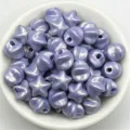 Cuentas de estrella perladas ABS color mágico DIY joyería hecha a mano pulsera detalle - 11mm / Púrpura
