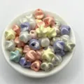 Cuentas de Estrella de Cinco Puntas Perladas Color Mágico Accesorios de Joyería - 11mm / Multicolor