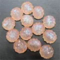 Acrylic mermaid luminous bayberry beads detail view for DIY jewelry making and accessories. - 16mm (248 Pieces) / Light Orange
