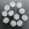 Cuentas facetadas de sirena luminosas acrilicas accesorios de bricolaje para dijes de telefono. - 16mm (248 Piezas) / Blanco